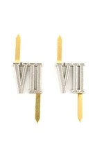 WWII German Shoulder Boards cyphers Silver VII Munchen 18mm 2pcs