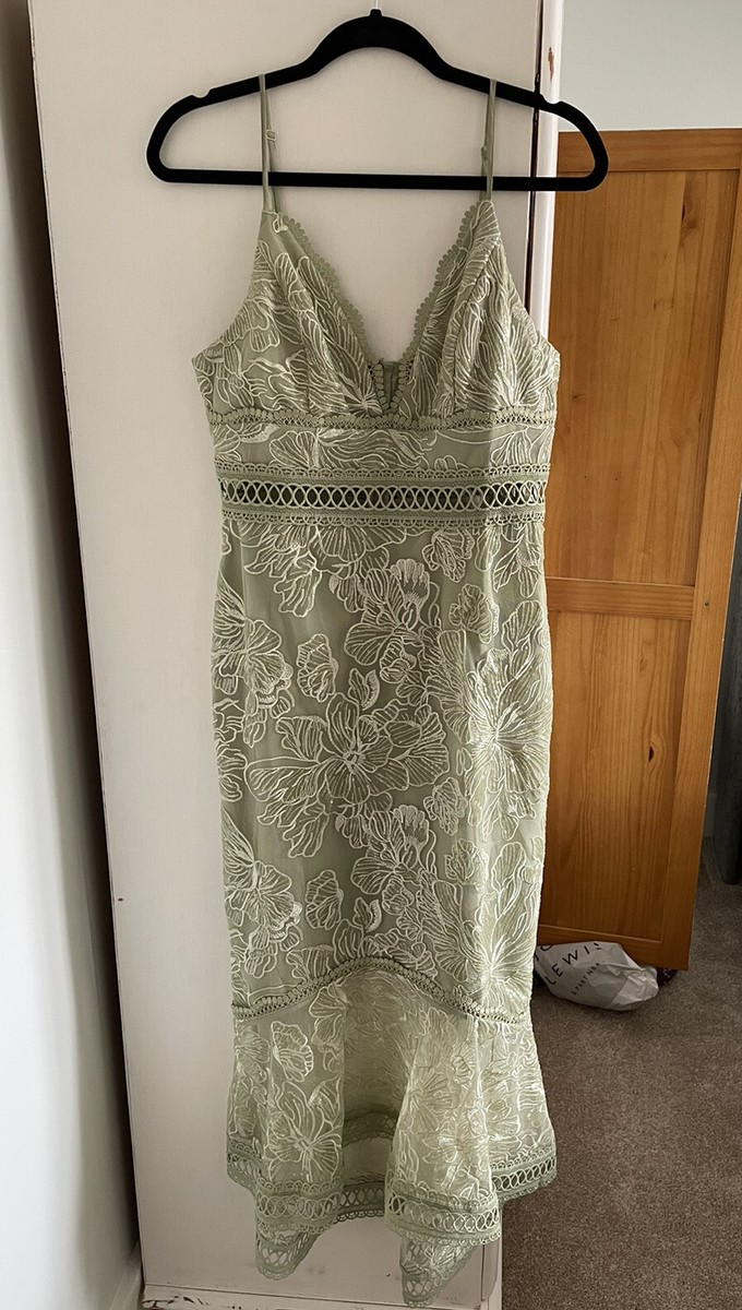 ASOS green embellished dress occasion wedding races 12