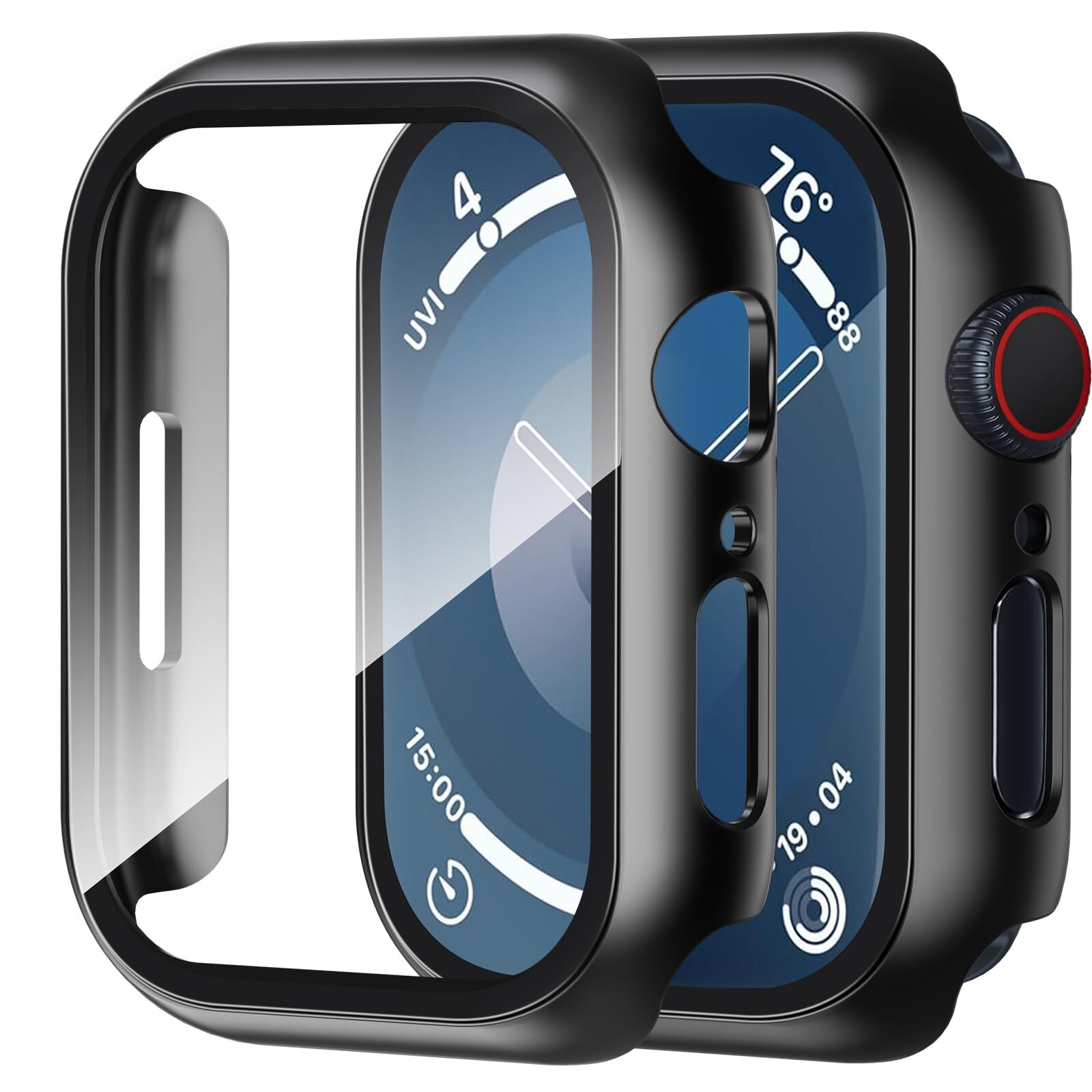 Smiling 2 Pack Case Built in Tempered Glass Screen Protector Compatible with App