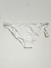 Women's Hipster Jacquard Strappy Bikini Beach Bottom - Shade  Shore White - XL