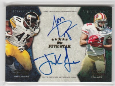2010 Topps Five Star Signature Dual Autograph Jonathan Dwyer Frank Gore 4/5