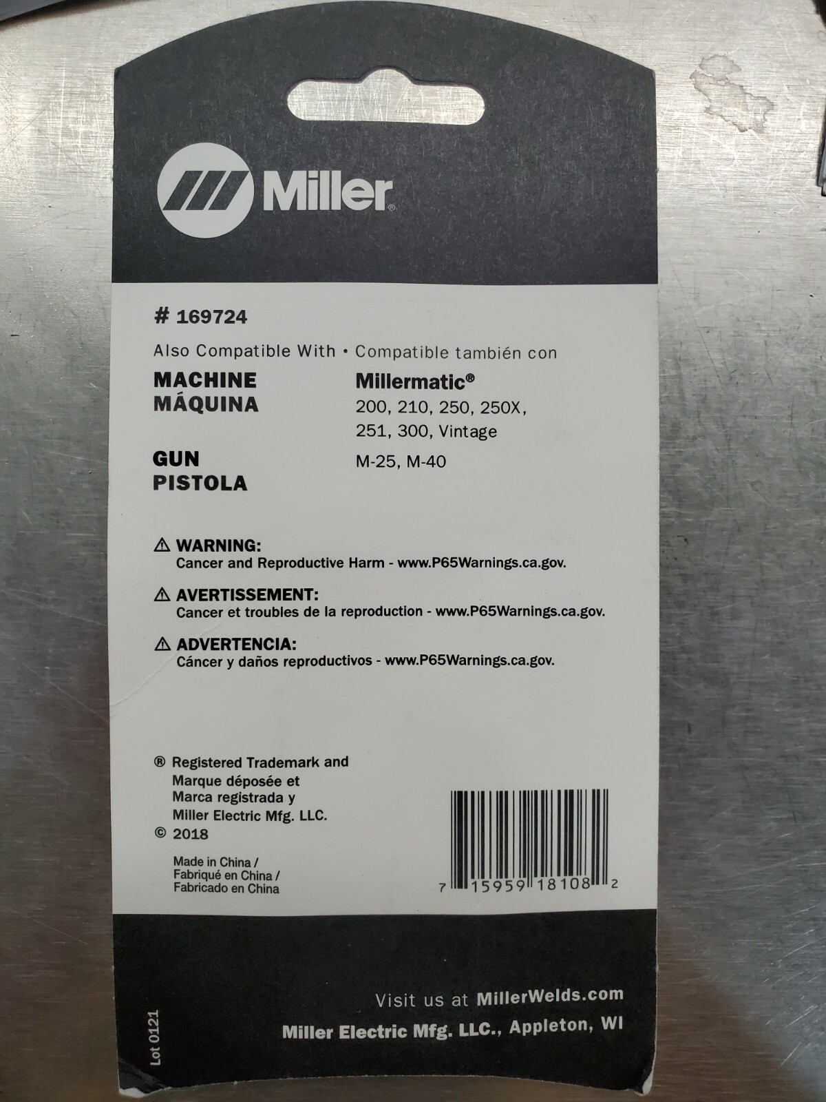 Miller 169724 Recessed Nozzle 1/8