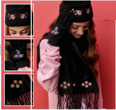 FLORAL FOR CLOTHING   CROSS STITCH PATTERN  ONLY    EQ - PWE