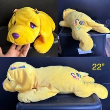 Vintage 90's Retro Lisa Frank Candy Girl Yellow Dog 22 Inch Plush
