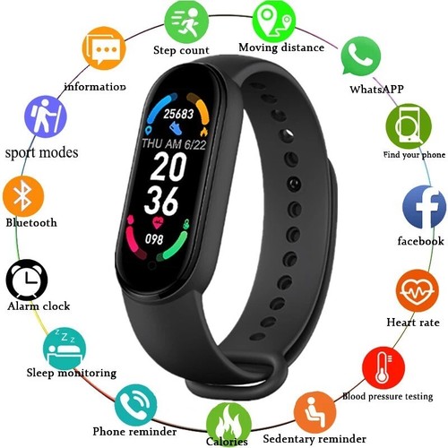 Orologio Smartwatch M6 Smart Band Fitness Tracker Sport  CARDIOFREQUENZIMETRO O2 | eBay