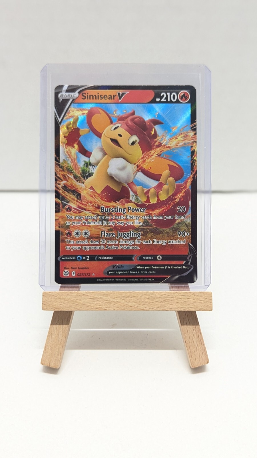 Pokémon TCG, Simisear V 027/172 - Brilliant Stars