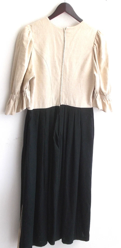 Damen Trachten Kleid Leinen natur, Rock schwarz Gr. 42 v. Landhaus - Bild 2 von 2