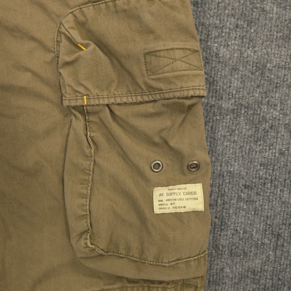 American Eagle Cargo Shorts Mens M Military Olive Paratrooper Loose Baggy Field - Image 3 of 4