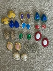 Vintage Costume Jewelry 12 Pair Earrings