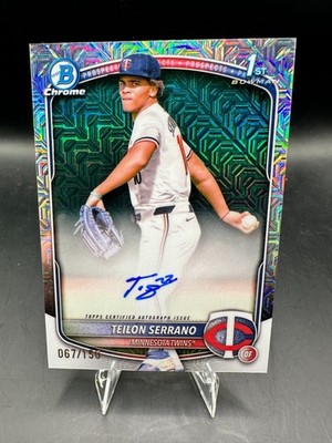 2025 Bowman Chrome Teilon Serrano 1st HTA Choice Auto /150 Twins #CPA-TS