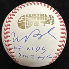 Manny Ramirez 07 ALDS GM 2 HR Signed 2007 World Series Baseball Beckett BAS