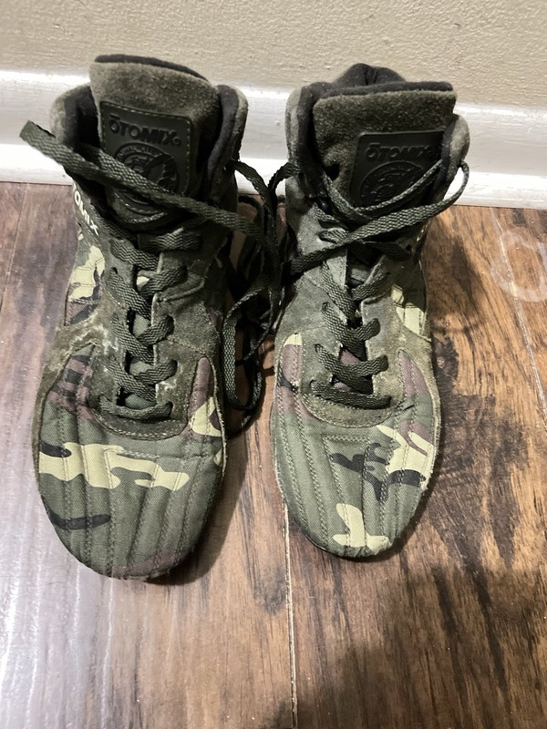 Otomix Stingray Green CAMO Men Bodybuilding Weightlifting MMA Boots Shoes 10.5