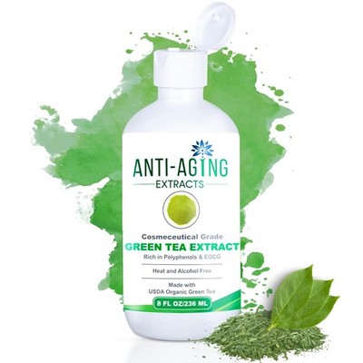 Pure Green Tea Extract for Skin and Hair   8 Fl Oz (Pack of 1), Amber