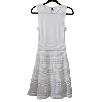 M Missoni White Fit & Flare Knit Dress Size US 2 / IT 38