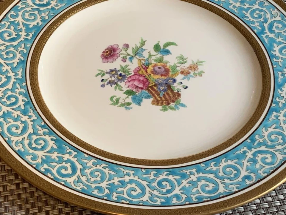 WEDGWOOD Plays Series Florencia Plato Antiguo Turquesa Diseño Floral Japón 27cm Foto 2 de 4