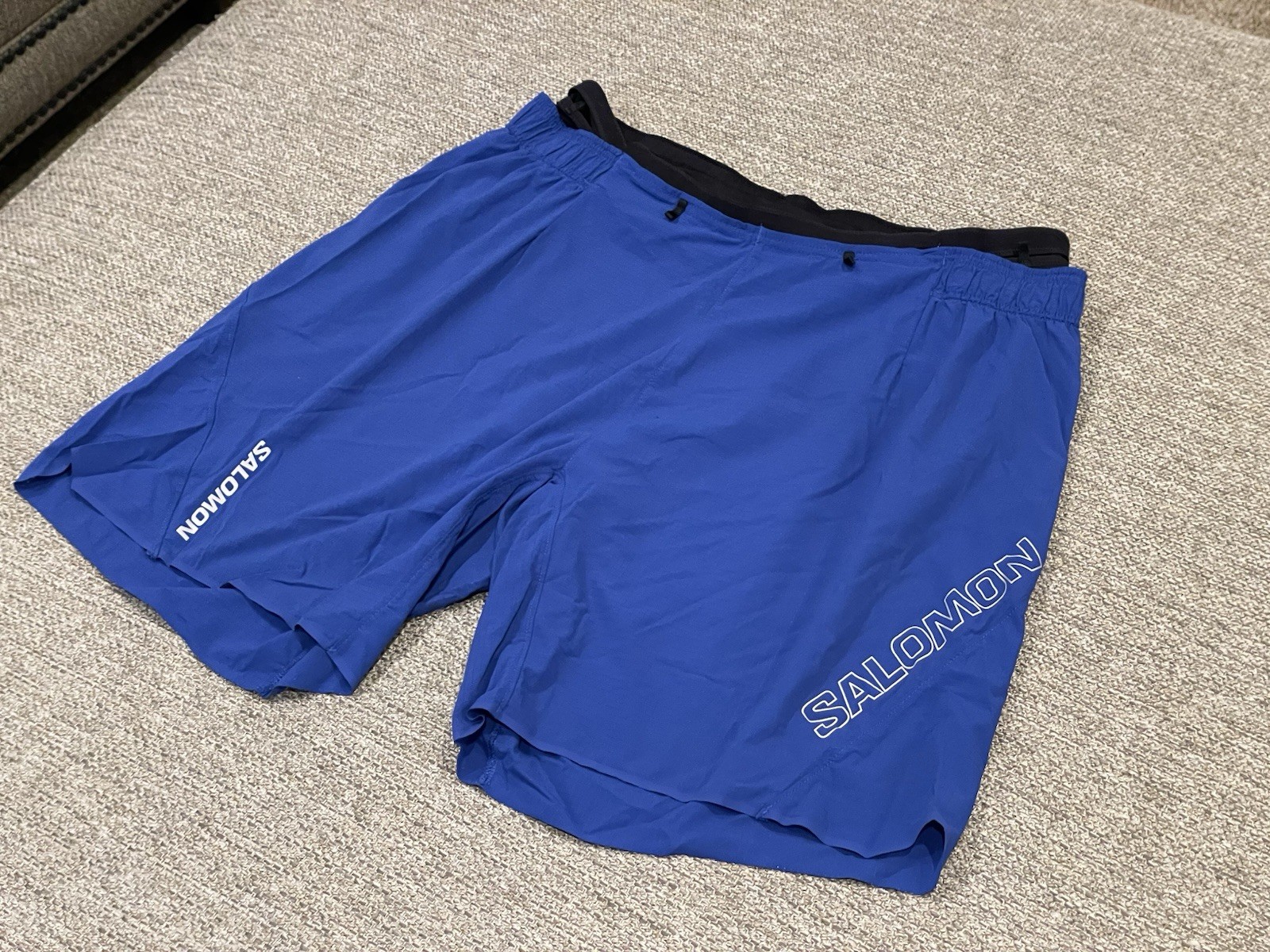 Uomo Salomon Pantaloncini Aero (non 2 in 1) XL 7" Blu brillante