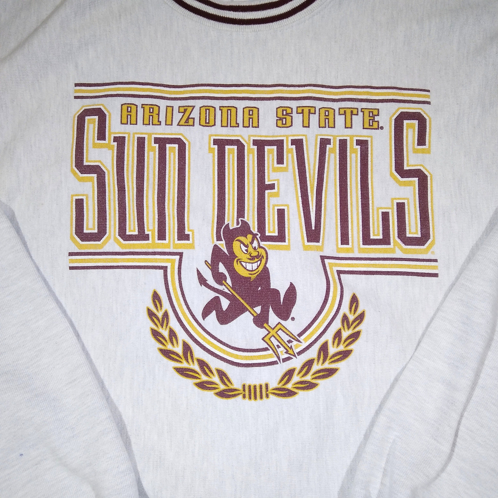 Arizona State Sun Devils Sweatshirt Champion Reverse Weave Vintage 90's Large