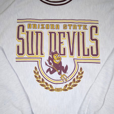 Arizona State Sun Devils Sweatshirt Champion Reverse Weave Vintage 90's Large