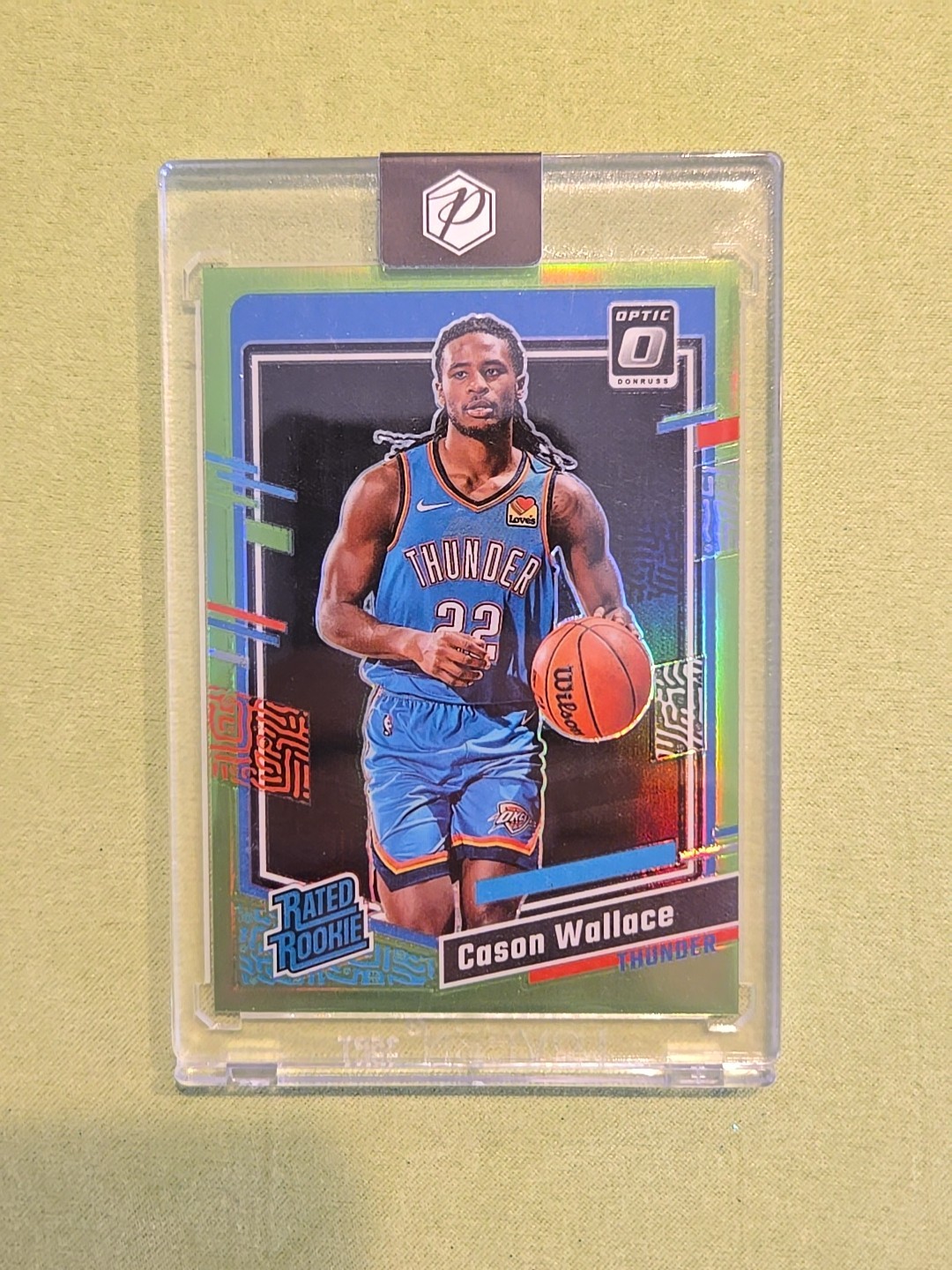 2023-24 Panini Optic Rated Rookie Cason Wallace #218 Lime Green Prizm /149 (RC)