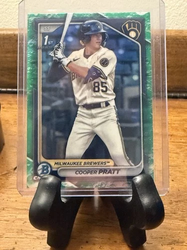 Topps 2024 Bowman Chrome Prospects 1st Bowman Cooper Pratt BCP-137 Brewers
