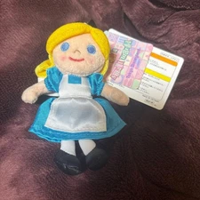 Disney It's a Small World Alice Plush Doll Soft Toy Collectible New
