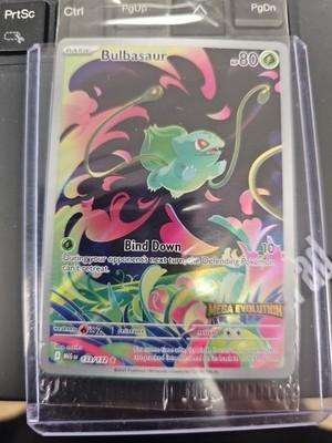 Bulbasaur 133/132 Enhanced Box Topper Stamped Mega Evolutions SEALED Promo