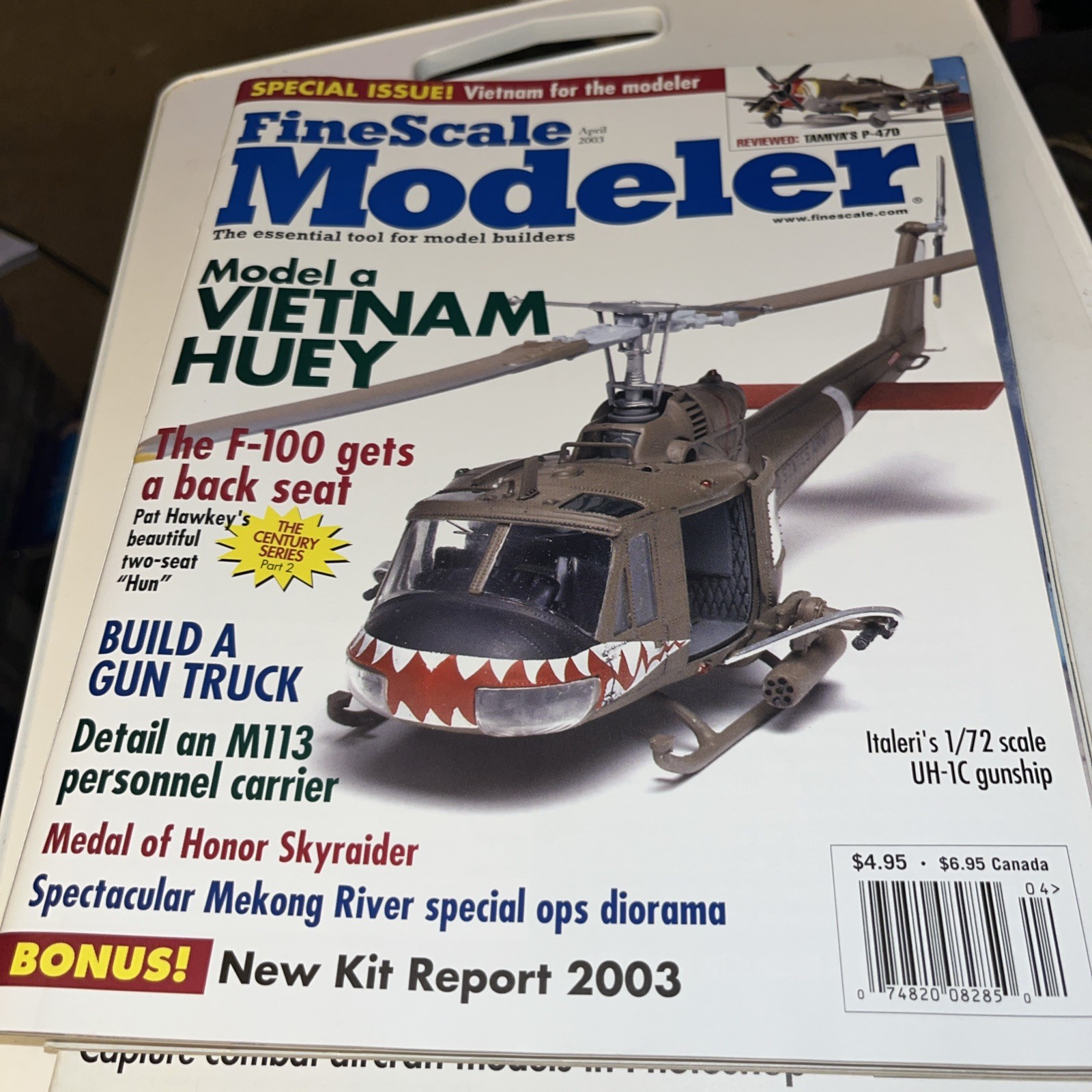 Fine Scale Modeler Magazine April 2003  Vietnam For The Modeler, HUEY, P-47D