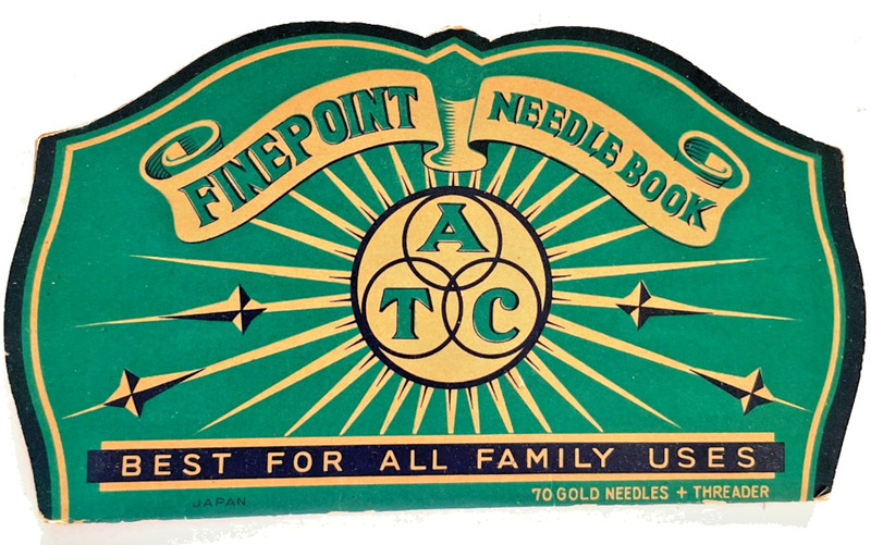 FinePoint ATC Vintage Antique Promotional Sewing Needle Book Advertising Card