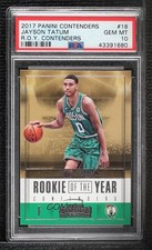 2017 Panini Contenders Rookie of the Year Retail Jayson Tatum PSA 10 GEM MT uk2