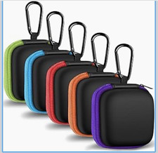 PU Leather Matte Hard Case w/ Carabiner Shockproof for Apple AirPods 1-4 Pro