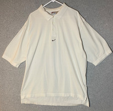 Vintage Nike Polo Shirt Mens XXLT White Center Swoosh Vintage Y2K Tag