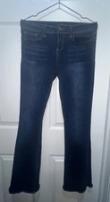 YMI Women’s Jeans Bootcut Size 5 Bootcut Blue Denim Frayed Raw Edges Stretch