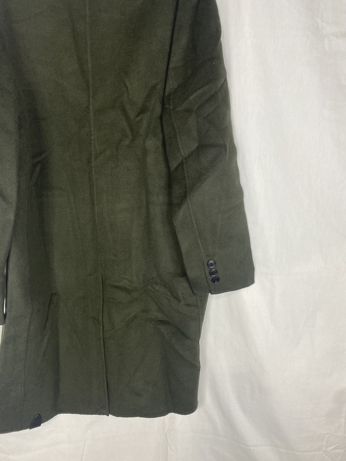 Coach Mens Double Face Wool Overcoat Coat Size M Olive Green thumbnail 10