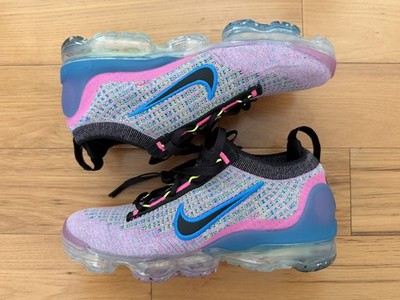 Nike Air VaporMax 2021 Flyknit Pink Blast Blue Women s Size 5.5 DX3369-600