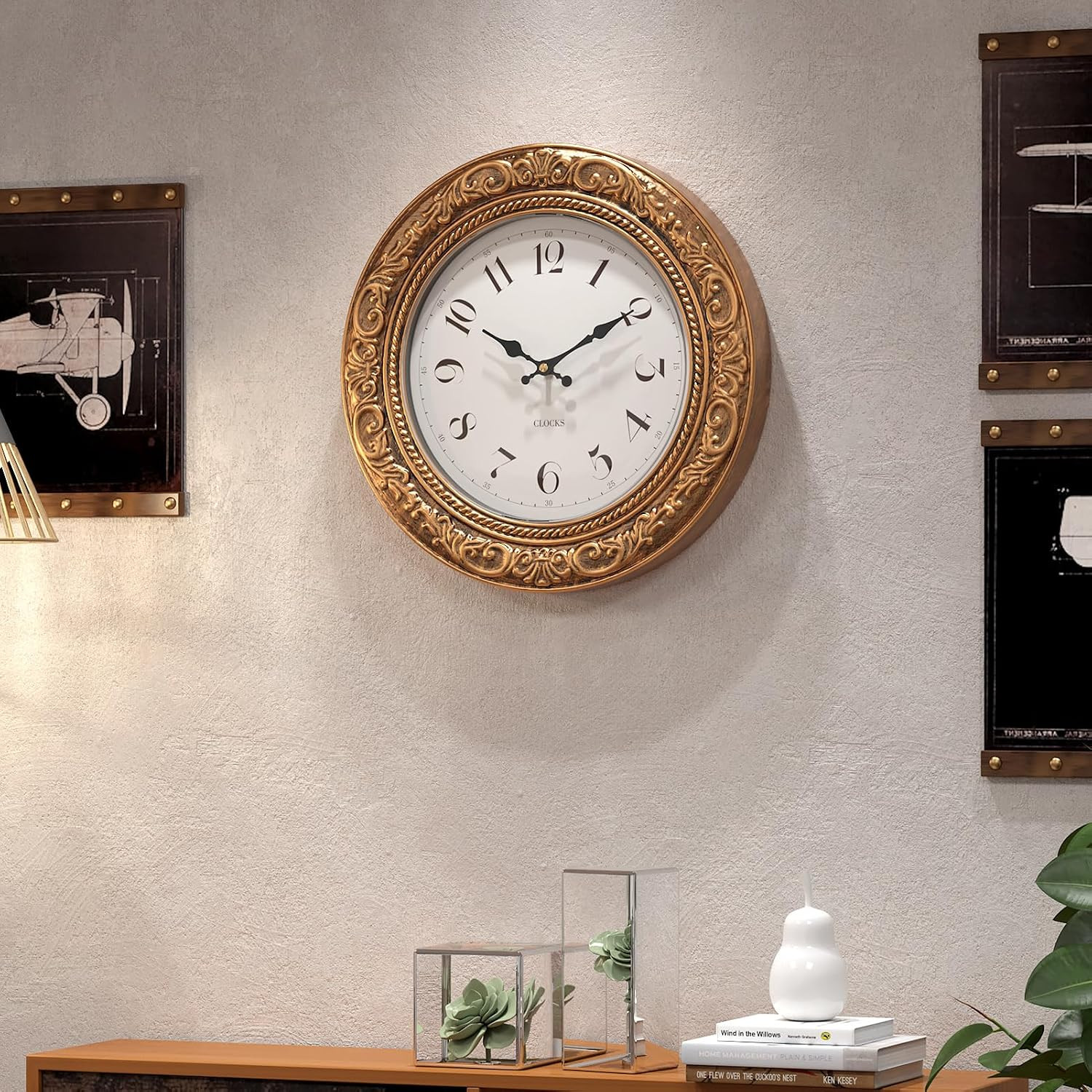 Orologio da parete decorativo vintage 12" foto 4