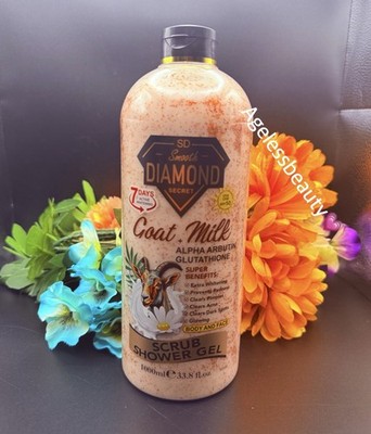  SD Smooth Diamond Secret Goat Milk + & Alpha Albutin Scrub Shower Gel 1000ml
