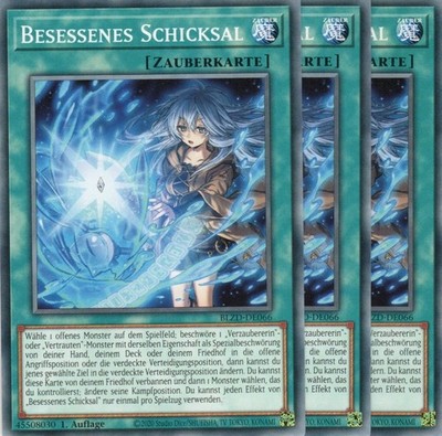 yugioh 3x Besessenes Schicksal BLZD-DE066 COMMON DEUTSCH
