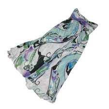 EMILIO PUCCI Strapless Dress Tube Top Geometric Light Blue Size 36