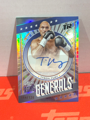 その他 [1of1]tyson fury auto wbc TYSON FURY # /120 AUTO RING GENERALS TOPPS CHROME BOXING 2024 2025