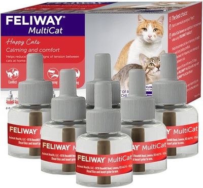 #ad FELI.WAY MultiCat 6 bottles Pheromone Refills Reduce Cat Tension Conflict $35.66