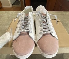 Vintage Havana Bianca Women's Low Top Lace-Up Sneakers White Pink Silver