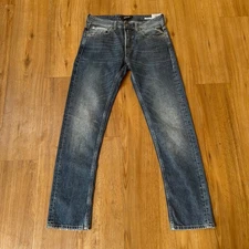 Replay Grover Straight Fit Men’s Jeans Light Blue Wash W30 L32 Button Fly Denim 