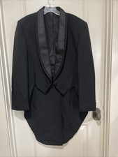 Oscar De La Renta Formal Black Tuxedo Suit Coat Tails Tailcoat Mens 40 L