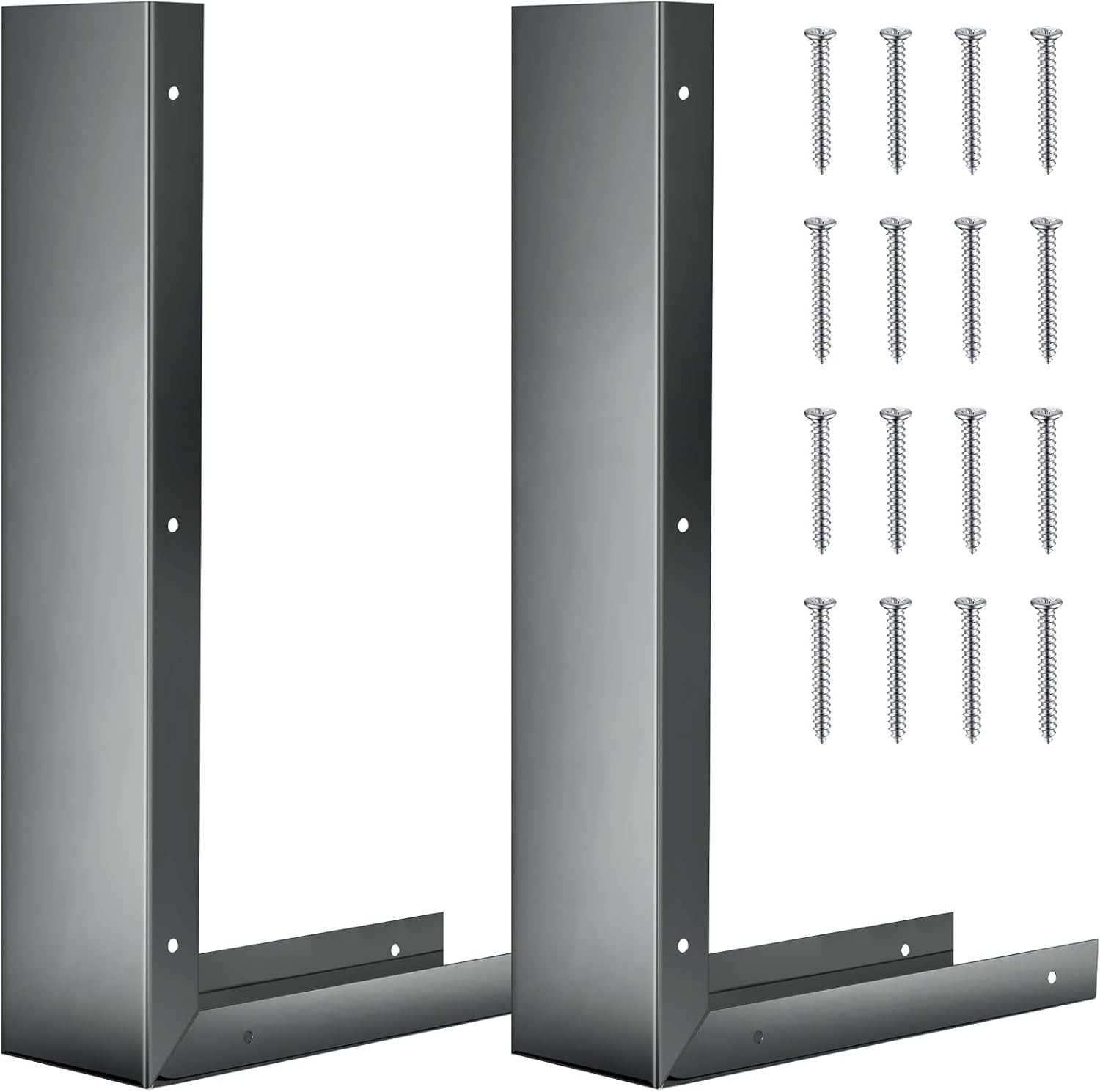 2 Pieces Stainless Steel Microwave Trim Kit Microwave Side Panel Kit for Kitchen