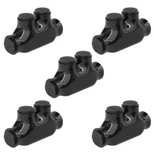 5PCS 2 Port Insulated Wire Connector, Inline Splice, Multi Tap Cable Connecto...