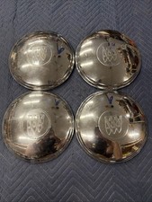 Set Of 4 Vintage Buick Tri-shield Dog Dish Poverty Hub Caps 1941-1960 Oem