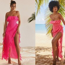 NWT House of CB Sarina Pink Maxi Dress Size Small