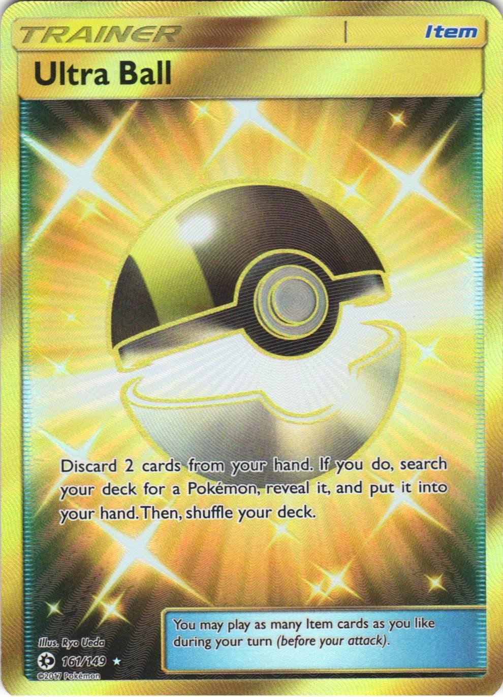 Ultra Ball (Secret) 161/149 Holo Secret Rare SM Base Set Pokemon