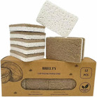 12 Pack Natural Kitchen Sponges Plant Based Biodegradable Compostable Cellulose 