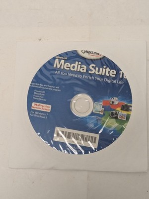 2013 CyberLink Media Suite 10 For Windows 7 or 8 Software CD Disk
